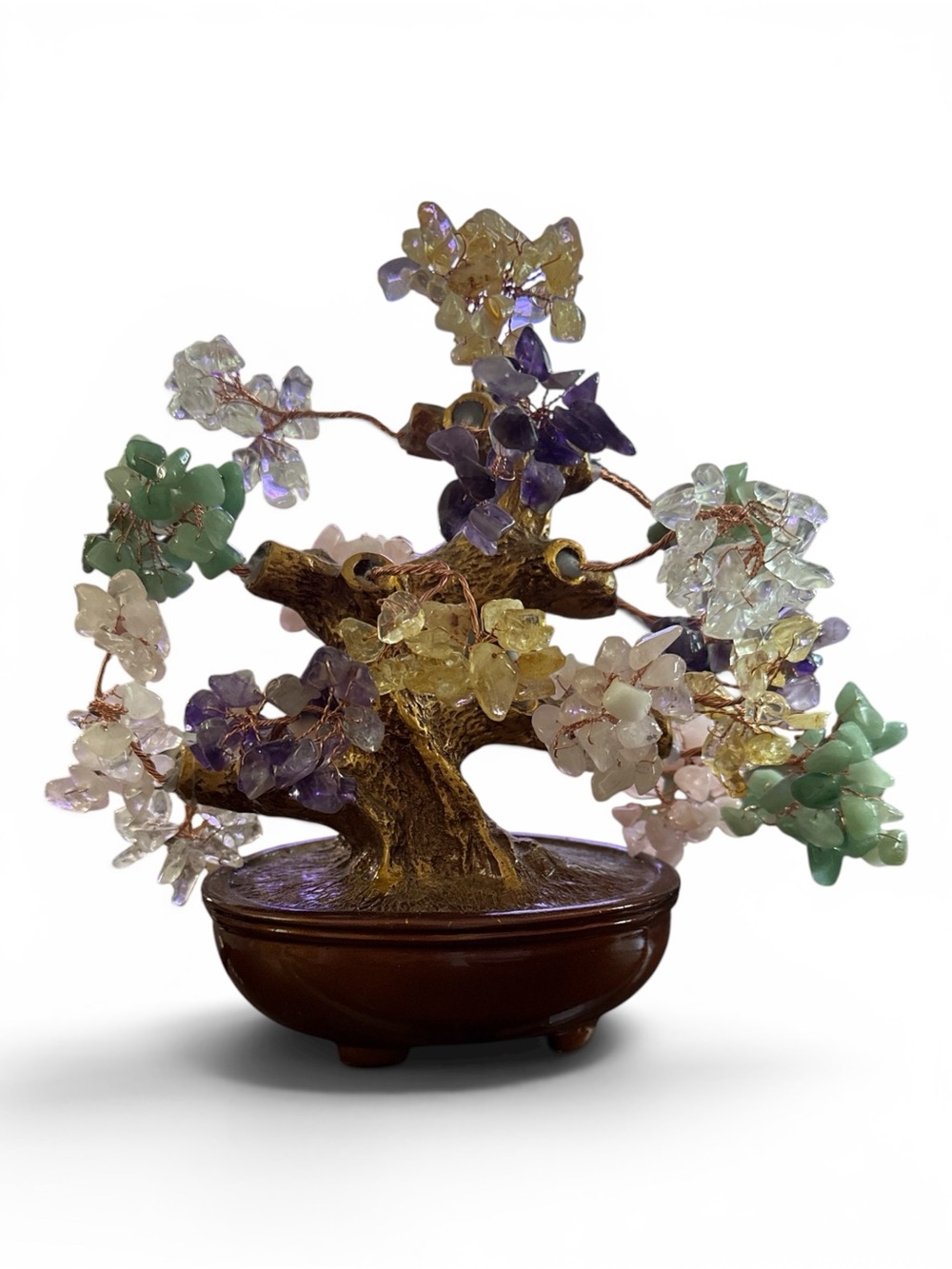 Feng Shui Gemstone Money Tree with Energy Map